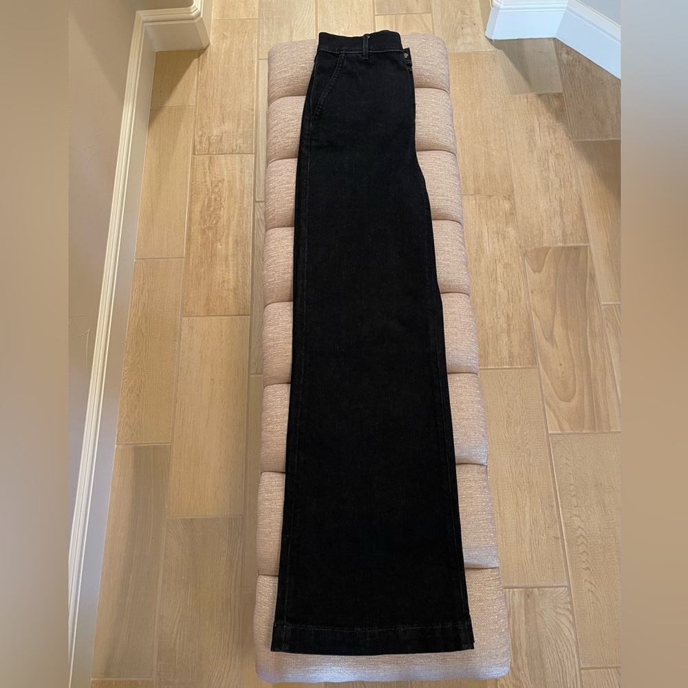 Wide leg high waist denim jean trouser Ann Taylor NWT Sz 0